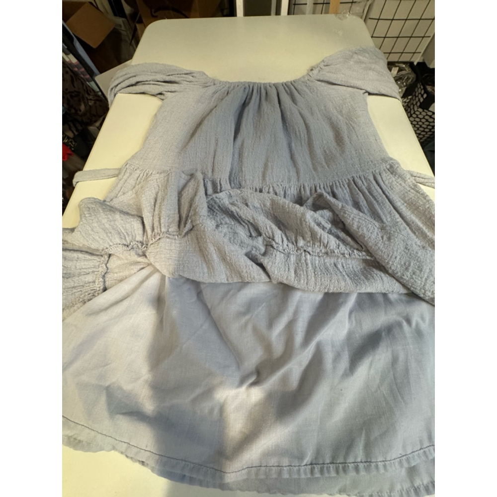 Petal Roz Off Shoulder Tie Mini Dress Size S light blue (bluish gray) - Picture 10 of 11